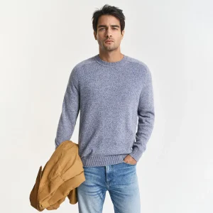 Maglia girocollo in misto lana mélange