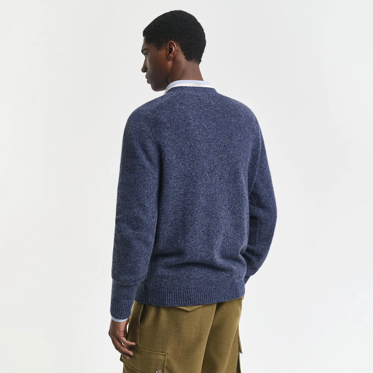 Cardigan con bottoni in misto lana mélange - immagine 3