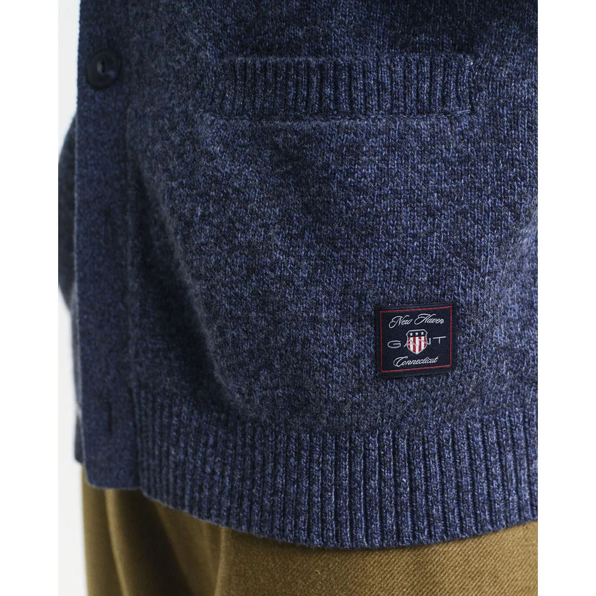 Cardigan con bottoni in misto lana mélange - immagine 4