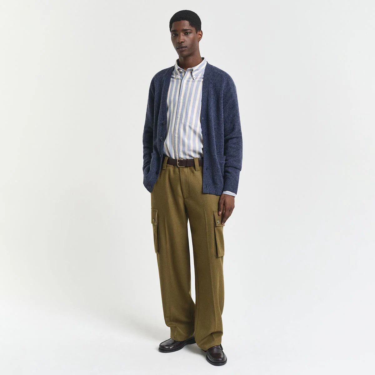 Cardigan con bottoni in misto lana mélange - immagine 6