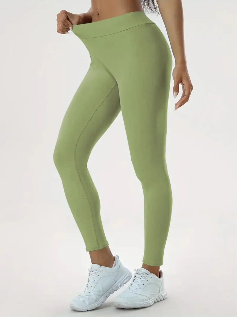 Pantaloni da Yoga da Donna Vita Alta Sollevamento Vita Alta Pantaloni Fitness Elastici e Aderenti - immagine 4