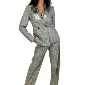 Angela Davis - Giacca  doppiopetto galles spalmata  - Art. PI9AJ12