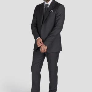 Abito In Pura Lana Tessuto Loro Piana Four Season Grigio