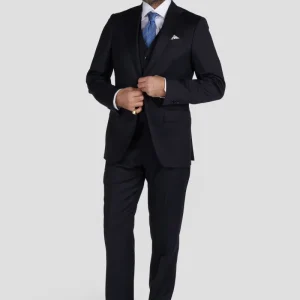 Abito Tre Pezzi  In Lana Blu