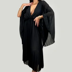 Souvenir - Abito nero plissè   - Art. S33E0088