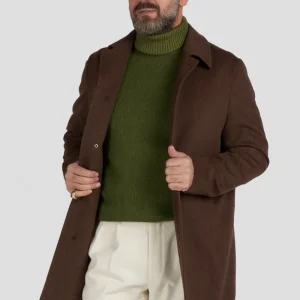 Cappotto In Cashmere Marrone tessuto Loro Piana