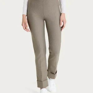 Pantalone slim dritto in Compact - Glace' Mel.