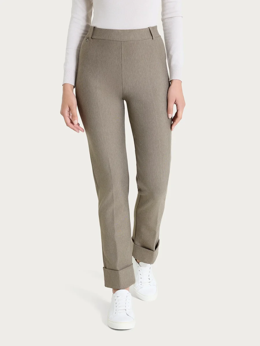 Pantalone slim dritto in Compact - Glace' Mel. - immagine 2