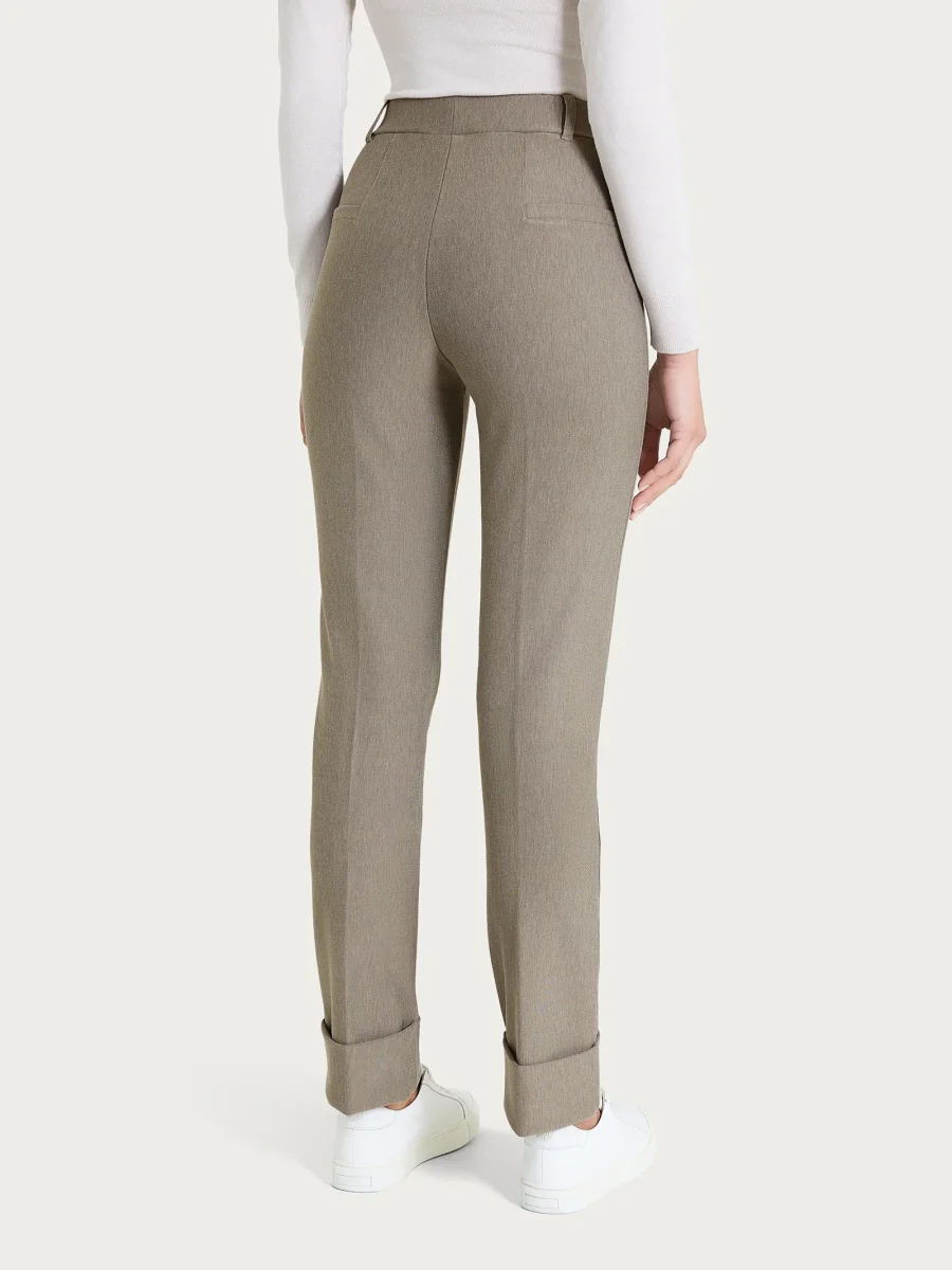 Pantalone slim dritto in Compact - Glace' Mel. - immagine 3