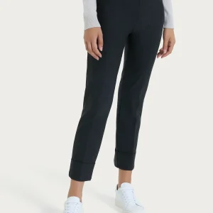 Pantalone slim dritto in Compact - Oscuro Mel.