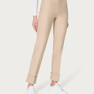 Pantalone slim dritto in Compact - Irish Cream