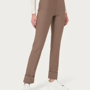 Pantalone slim dritto in Compact - Pine Bark