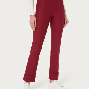 Pantalone slim dritto in Compact - Tibetan Red