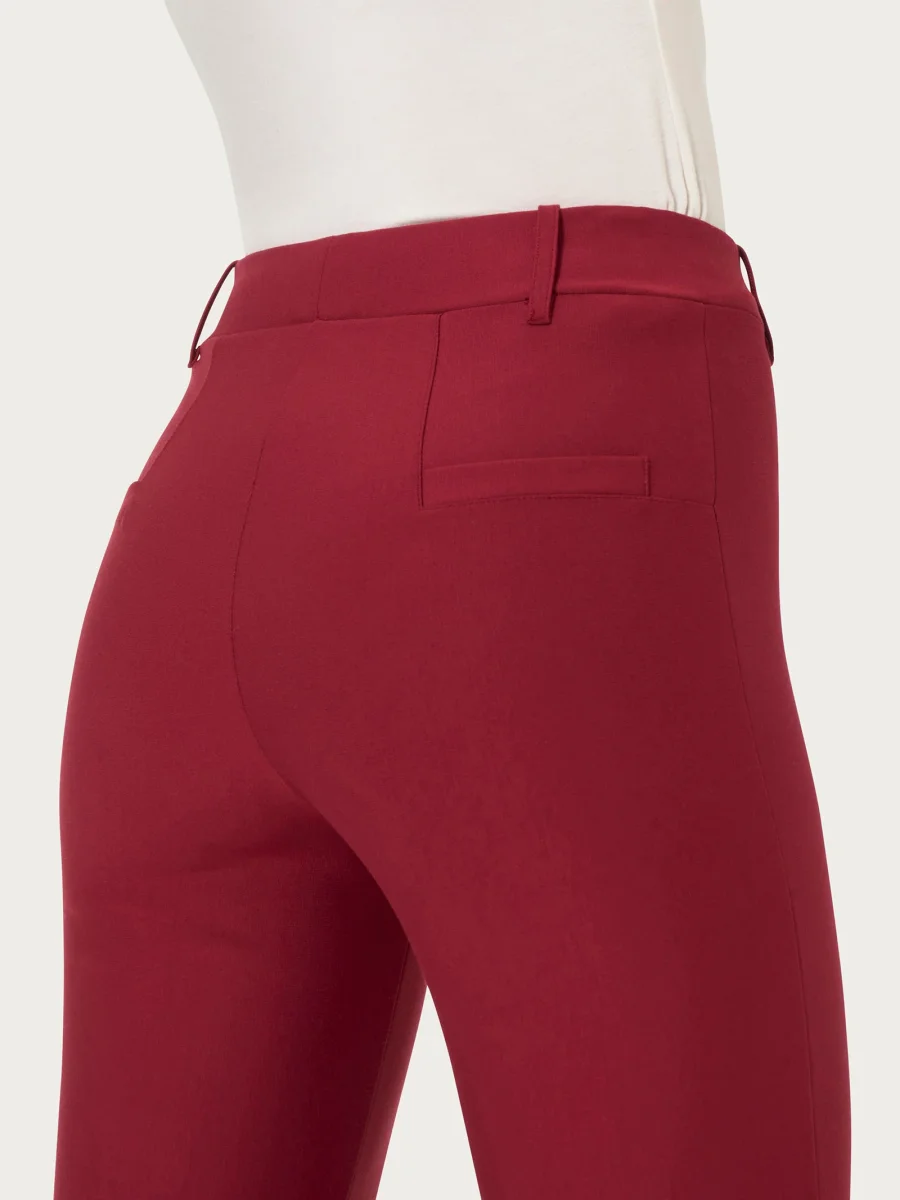 Pantalone slim dritto in Compact - Tibetan Red - immagine 4