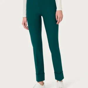 Pantalone slim dritto in Compact - Rain Forest