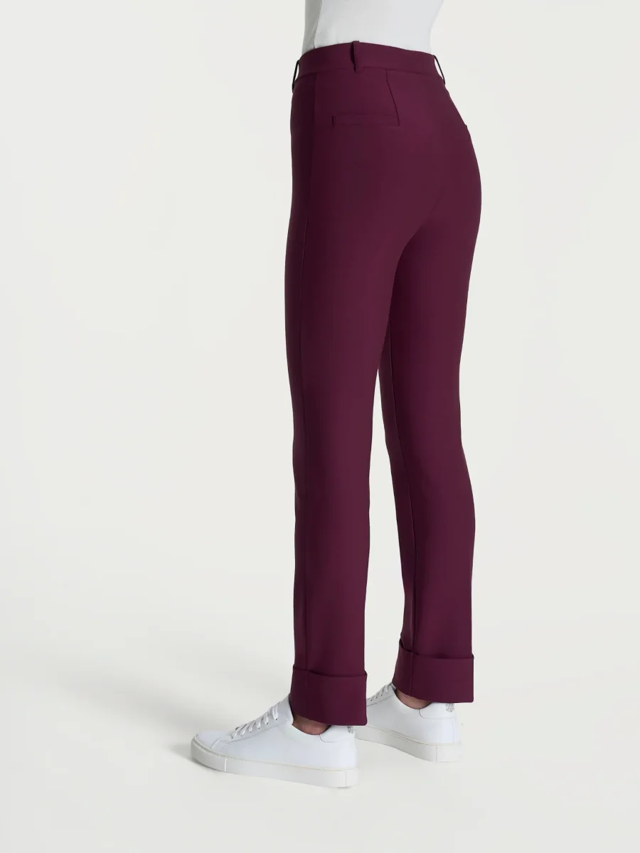 Pantalone slim dritto in Compact - Fig - immagine 3