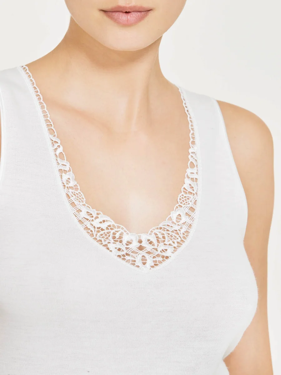 Sintonia - Canottiera in tessuto doubleface - Nero - immagine 5