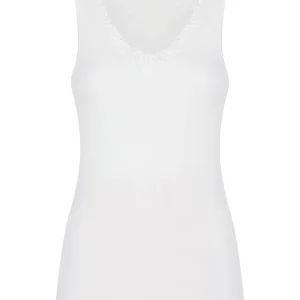 Sintonia - Canottiera in tessuto doubleface - B.co Lana