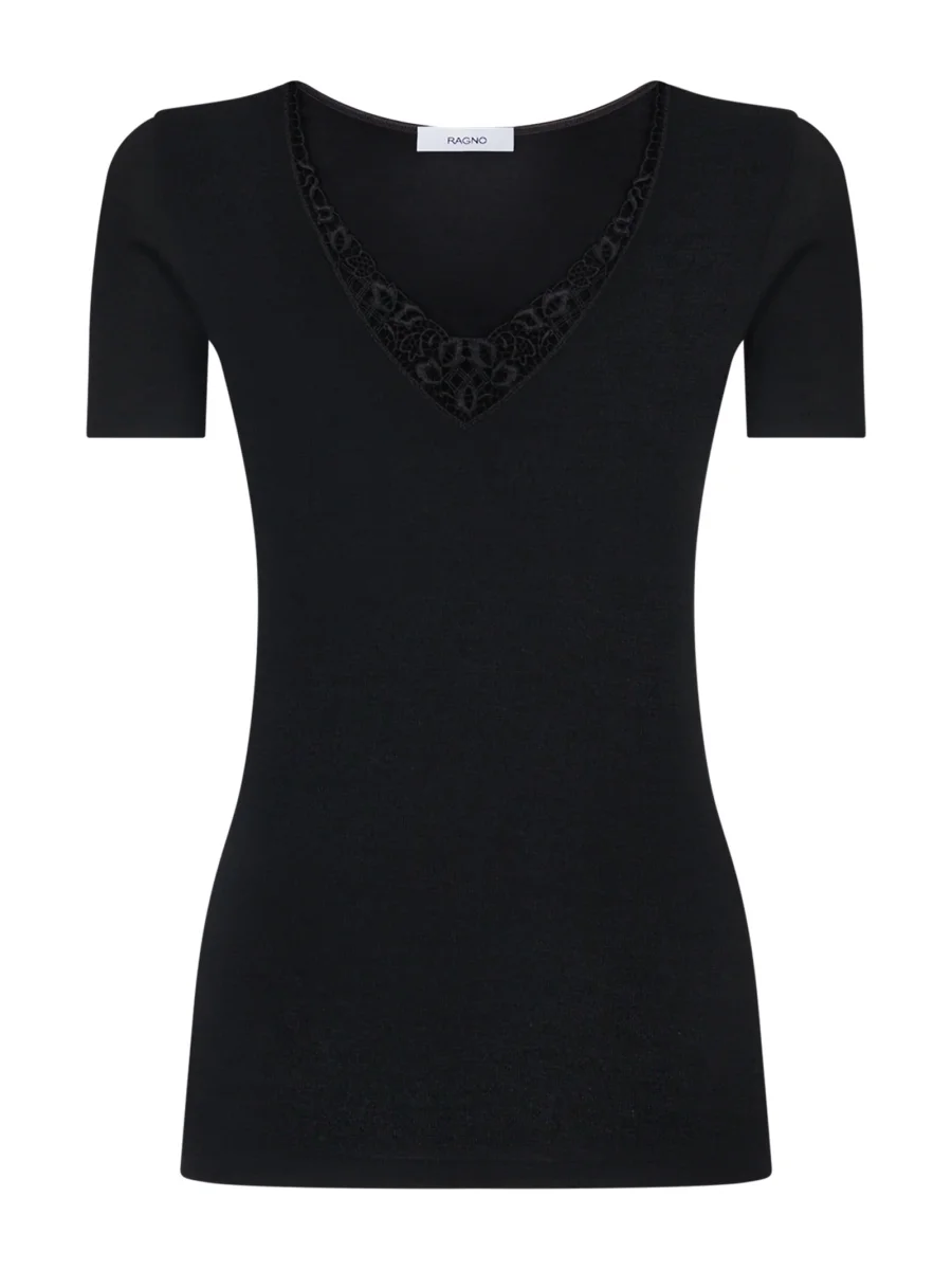 Sintonia - Maglietta in tessuto doubleface - Nero - immagine 2