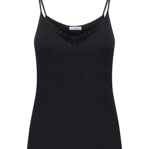 Sintonia - Top in tessuto doubleface - Nero