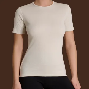 Maglietta con girocollo chiuso in Thermo Cotton - Champignon