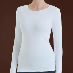 Maglietta girocollo in Thermo Cotton - Bianco