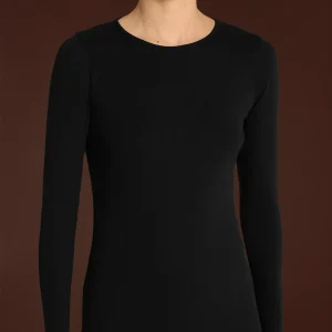 Maglietta girocollo in Thermo Cotton - Nero