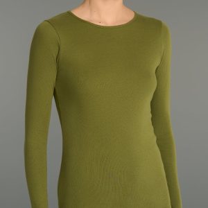 Maglietta girocollo in Thermo Cotton - Sphagnum