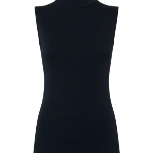 Smanicato a collo alto in Thermo Cotton - Bleu