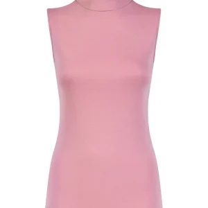 Smanicato a collo alto in Thermo Cotton - Rosa Antico