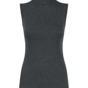 Smanicato a collo alto in Thermo Cotton - Ardesia Mel.