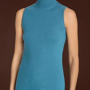 Smanicato a collo alto in Thermo Cotton - Blue Eyes