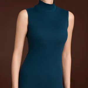 Smanicato a collo alto in Thermo Cotton - Reflecting Pond