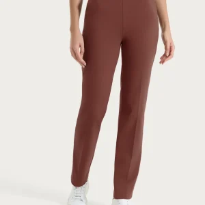 Pantalone dritto con tasche in Compact Light - Cappuccino