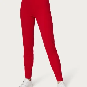 Pantalone a sigaretta con spacchetti in Compact Light - Salsa