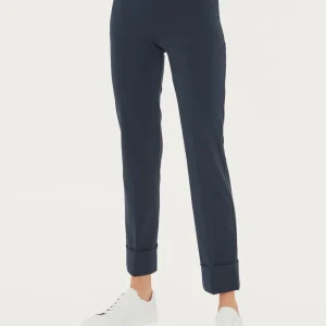 Pantalone slim dritto in Compact Light - Bleu