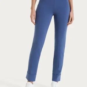 Pantalone slim dritto in Compact Light - Oceana