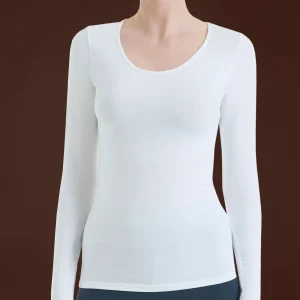 Maglietta girocollo in Eco Viscosa - Bianco