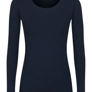 Maglietta girocollo in Eco Viscosa - Bleu