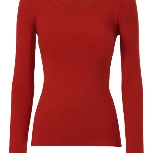 Maglietta girocollo in Eco Viscosa - Cremisi