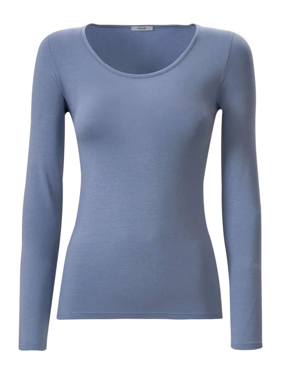 Maglietta girocollo in Eco Viscosa - Fluorite