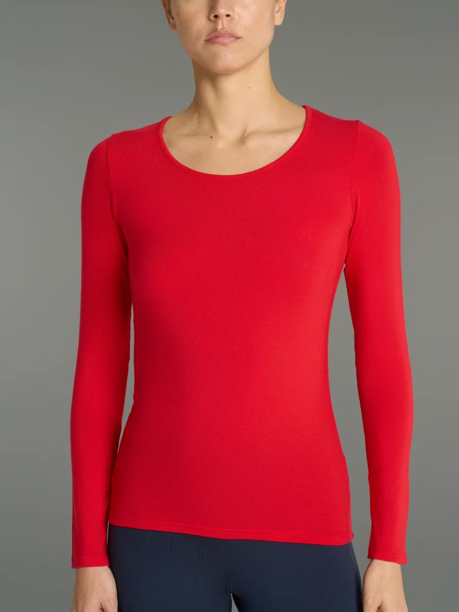 Maglietta girocollo in Eco Viscosa - Salsa - immagine 2