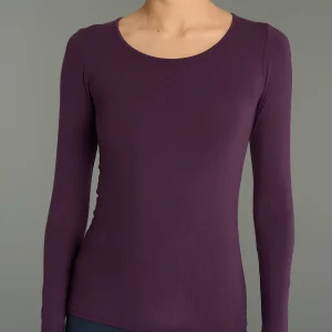 Maglietta girocollo in Eco Viscosa - Plum Perfect