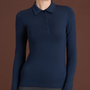 Polo in Eco Viscosa - Bleu