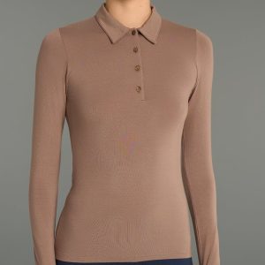 Polo in Eco Viscosa - Pine Bark