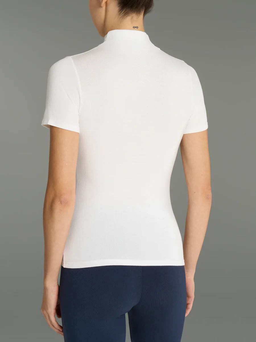 Maglietta collo alto in Eco Viscosa - Metallo Mel. - immagine 4