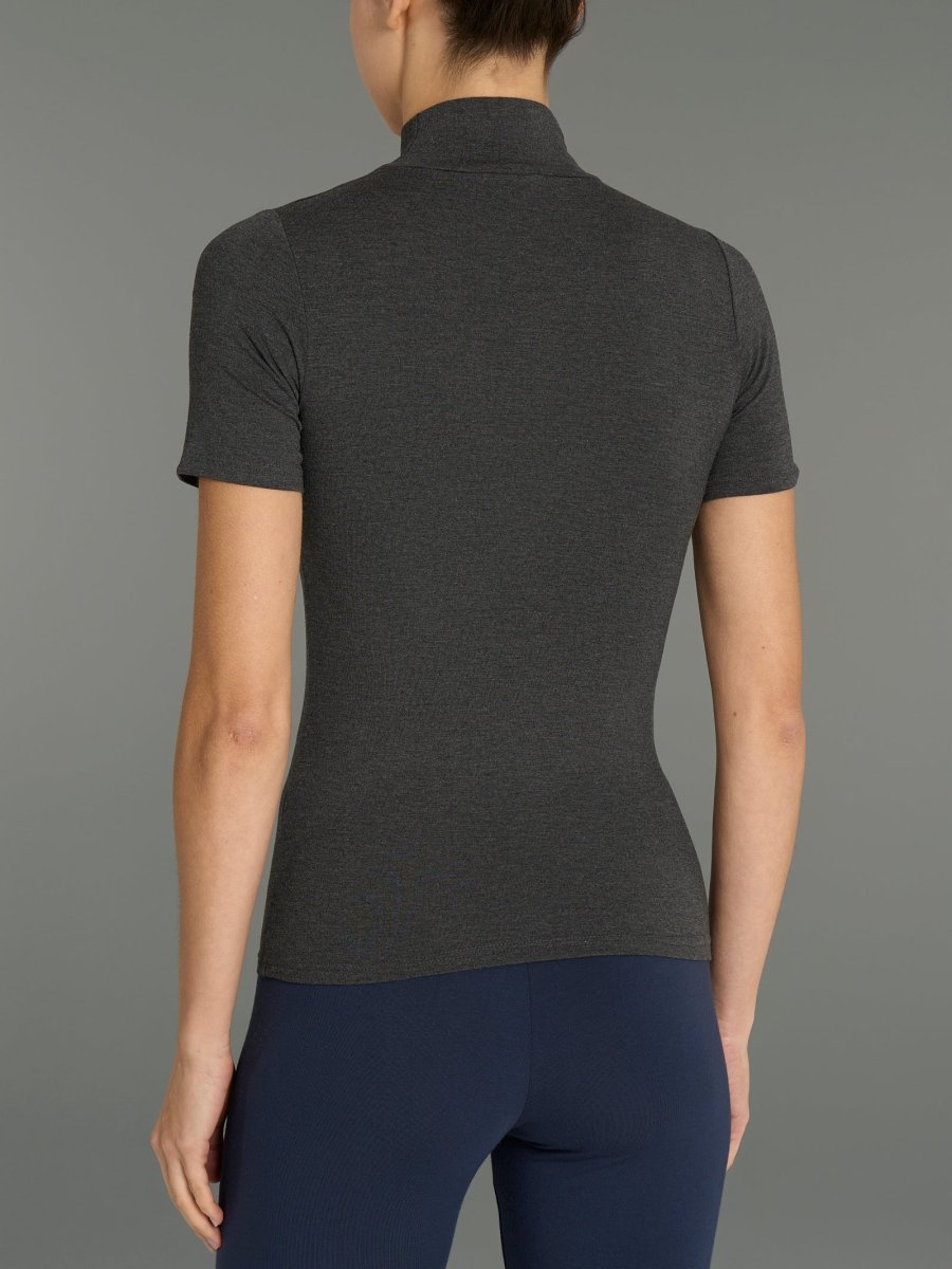 Maglietta collo alto in Eco Viscosa - Metallo Mel. - immagine 3