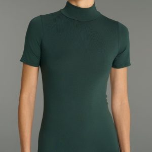 Maglietta collo alto in Eco Viscosa - Palma