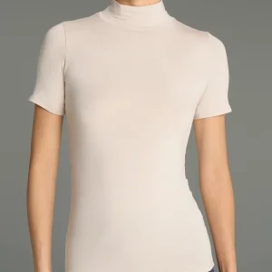 Maglietta collo alto in Eco Viscosa - Corda