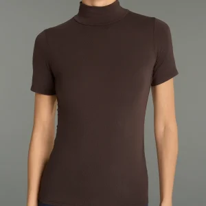Maglietta collo alto in Eco Viscosa - Chocolate Torte
